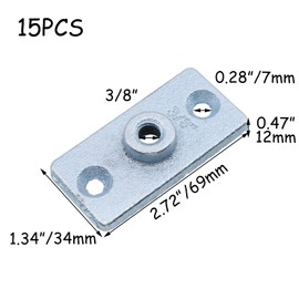 HEVSTIL 15 Pcs Ceiling Flange Hangers for 3/8 in Threaded Rod DIY Plumbing, Ceiling Flange Hanger Plate Threaded Galvanized Ceiling Flange Hanger Plate for DIY Plumbing and Industrial Decor