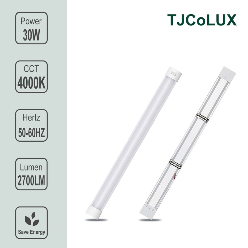 colmeguna 2 Packs 3FT LED Batten Light, Ultra Light Slim