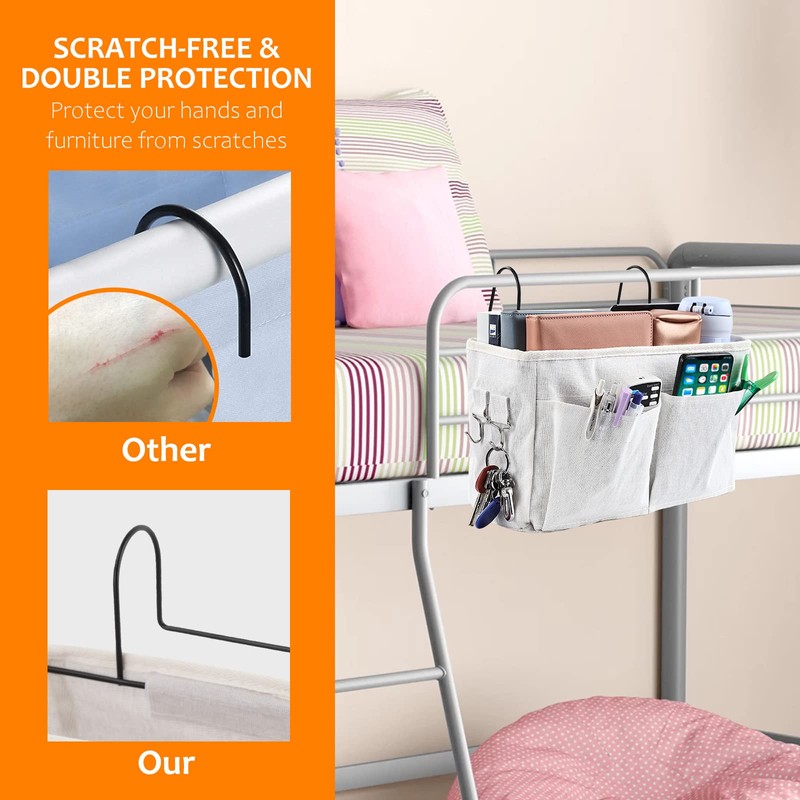 Surblue Bedside Caddy Bedside Storage Bag Hanging Organizer for Bunk,