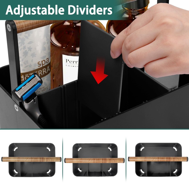 BYUNER Portable Shower Caddy Dorm: Bathroom Caddy Organizer with Handle