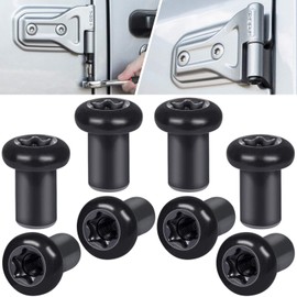 Door Hinge Nuts Replacement Screws for Jeep Wrangler JK JKU Sports Sahara Freedom Rubicon Unlimited 2-Door 4-Door 2007-2018 Exterior Accessories Black (8 PCS)