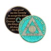 4 Year Sobriety Coin | Glitter Triplate AA Chip Recovery