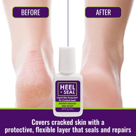 Heel-Seal - New Larger Size, 3X the Applications - The #1 Liquid Skin Protectant for Cracked Heels, Cracked Feet Treatment, Liquid Bandage, Must-Have Foot Care for Cracked Feet, Foot Repair
