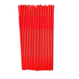 YAOSHENG 200pcs Yellow Straw 10.23" x 0.23"Solid Colors Flexible Drinking Straws, Plastic Disposable Bendy Straws (red)
