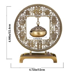 Classic Lotus Hanging Incense Holder Burner with Detachable Ash Catcher - Brass Cone & Coil Altar for Yoga Meditation, Portable Spiritual Space Decor, Zen Studio Essentials