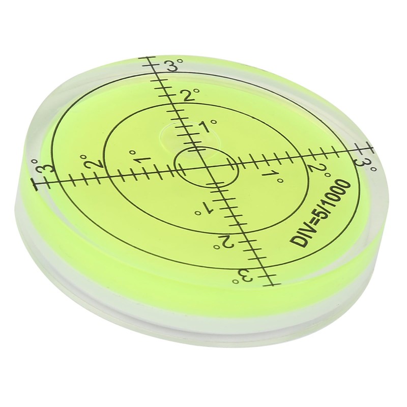 Round Level with 60 mm Diameter and Crystal Clear Scale,