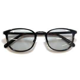 MERRY PLEASURE Sunglasses, Date Glasses, Light Color Lens, Wellington, Boston, Bosrington, Thin Color, Round Glasses, Men's, Women's, Asian Fit, Black x Lt.SMOKE (Polarized Lenses)