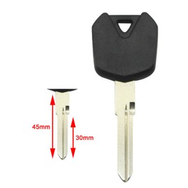 Motorcycle Blank Uncut Key Replacement Compatible with Kawasaki Ninja 250R 300 EX250 Ninja300 (Pack of 3)