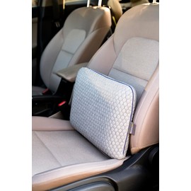 MEFOPILO Travel Memory Foam Pillow for Sleeping, Comfortable Camping Pillow, 15.75x11.81x3.94 inches, Easy to Carry Portable Bag, Soft, Breathable, Washable Pillowcase, Gray