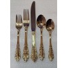 WALLACE Gold Plate ANTIQUE BAROQUE 5 pc premium stainless steel.