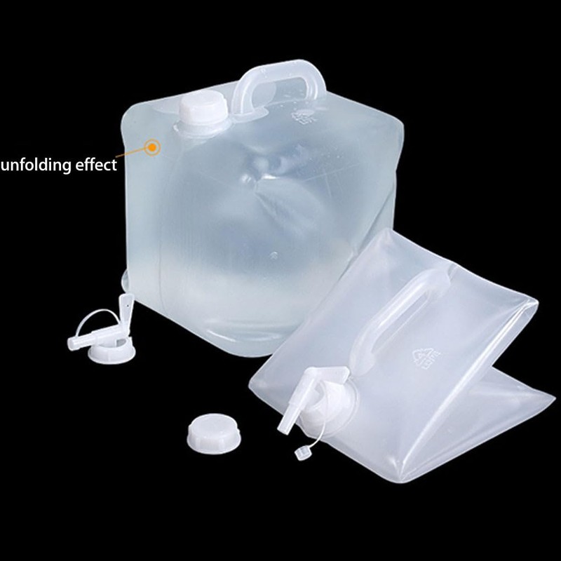 Portable Water Container Collapsible 10L/15L/20L Foldable Bucket for Camping Hiking
