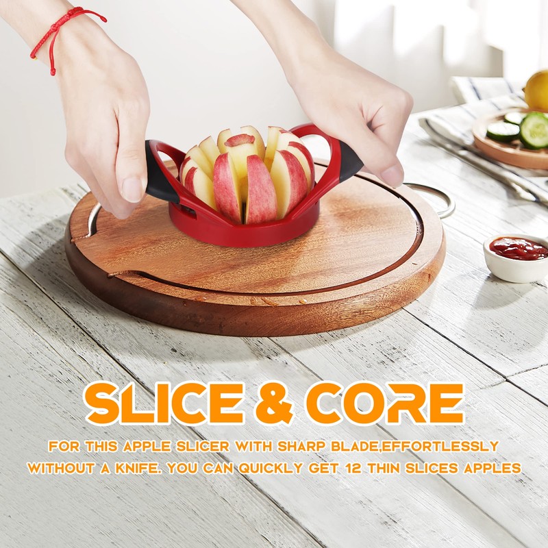 Supercenter Apple Cutter, Apple Corer and Slicer - Stainless Steel