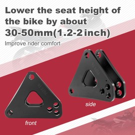 Xitomer 1.2-2" Adjustable Lowering Kit, Fit for K1200GT 2005-2009, K1200R 2004-2009, K1200R Sport 2005-2008 Suspension Links Lower Link Kit