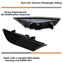 iJDMTOY JDM Black-Out Smoked Lens Front Bumper Side Marker Lamps Housings Compatible With 2018-up Honda Odyssey, Replace OEM Amber Sidemarker Lamps