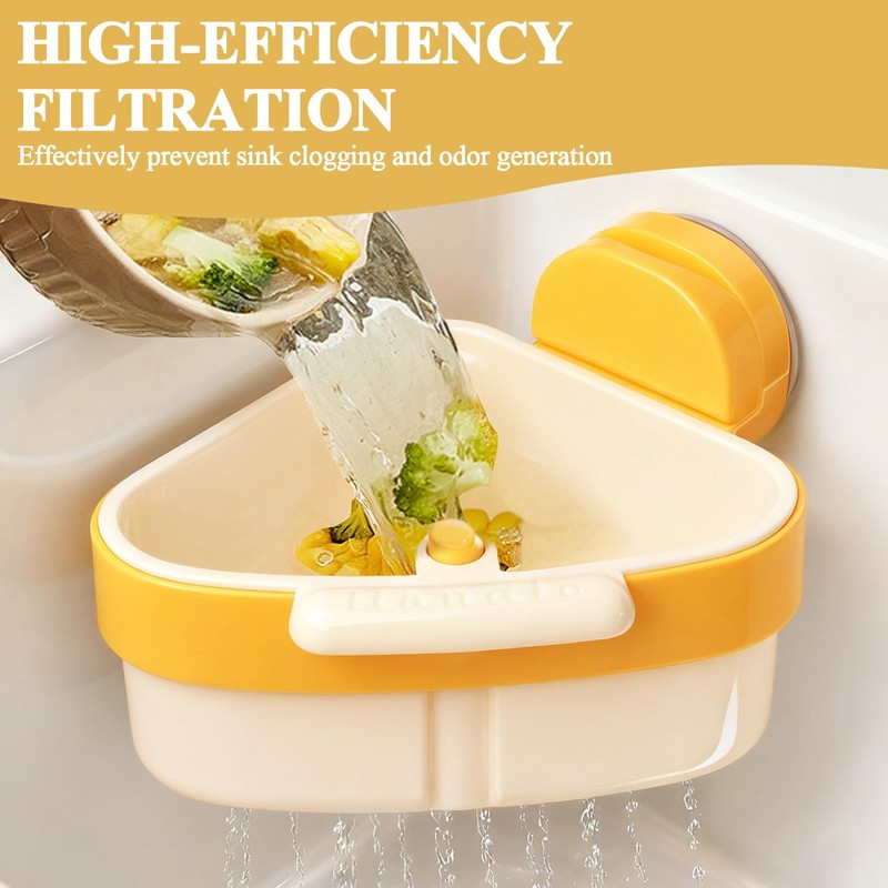 Plman Sink Strainer Basket, 2025 New Upgraded Suction Cup Sink
