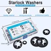 QIMEI-SHOP Pack of 500 Locking Washers Starlock Washers Inner Tooth