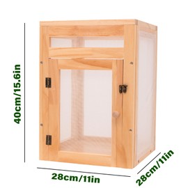 Yohsnor Butterfly Habitat Cage Kit - 15.7" Monarch Caterpillar House with Wooden Frame & Mesh Enclosure, Grow Tent for Hatching Butterflies, Kids Observation & Garden Insect Cages (Includes Guide)