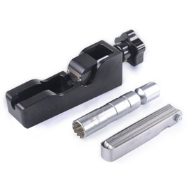 CNRAQR Upgraded Universal Spark Plug Gap Adjustment Tool with Magnetic Base Compatible with Most 10mm 12mm 14mm 16mm Spark Plugs - with Feeler Gauge and 14mm Magnetic Spark Plug Socket