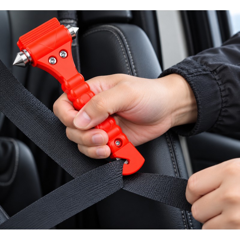 Car Safety Hammer for Emergency Escape – 2-in-1 Window Breaker