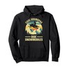 Cool Snowmobile Art For Men Grandpa Snowmobiling Snowmobile Pullover Hoodie
