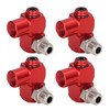 4Pcs 360 Degree Air Hose Connector 1/4in NPT Thread Industrial