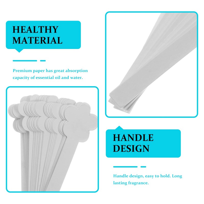 Healifty Aromatherapy Essential Oils 50pcs White Perfume Test Strips Fragrance