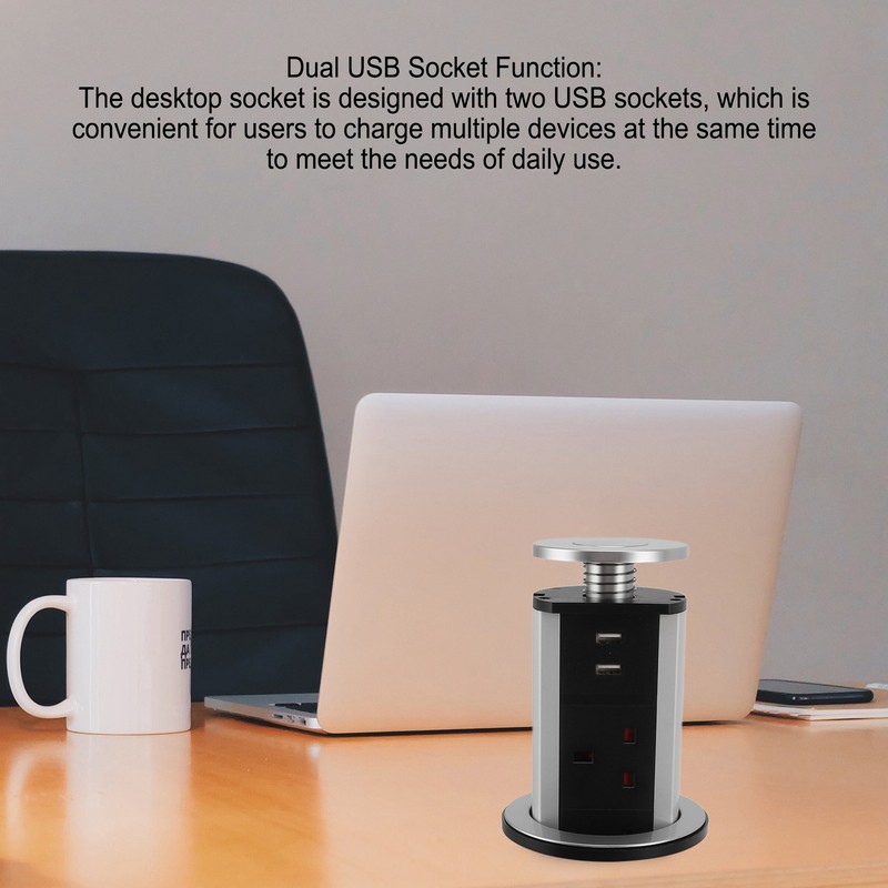 Pop Up Outlet Socket Recessed Retractable Power Strip Charging Station