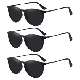 WOWSUN Polarized Sunglasses for Women Vintage Retro Round Mirrored Lens