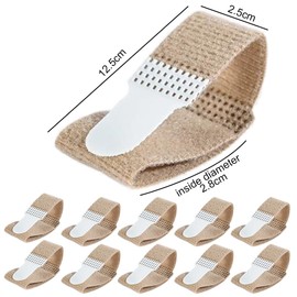 Zehenspreizer Bequem Plus Ballenzeh Korrektur - 10 Stück Set Großen uud Kleineren Zeh Hammerzehen Korrektur Zehenspreizer Hallux Valgus zehenschiene für gebrochene Zehen Zehenschutz (Braun)