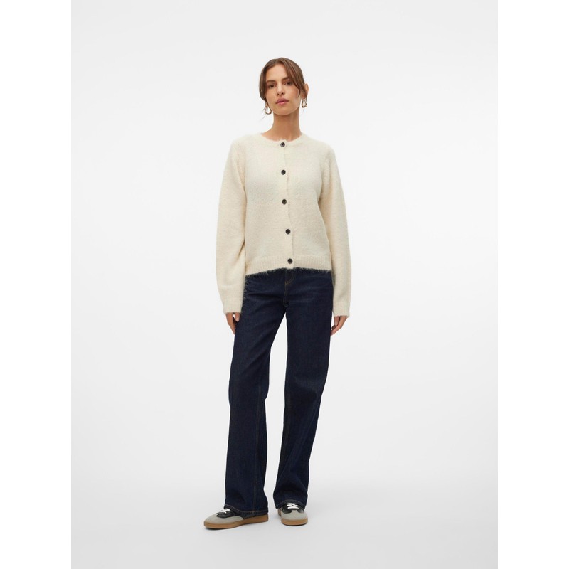VERO MODA Women's Vmnovah LS O-Neck Button Cardi Ga Noos
