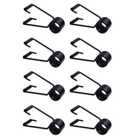 8 Packs Universal Spring Door Closer, Butterfly Spring with Rubber Bumpers Black