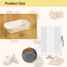 Colidcolor Large Plastic Bread Loaf Bags with Ties - Bread Packaging with Greaseproof Paper & Cardboard Insert - Bakery Bread Storage Bags for Homemade & Store-Bought Bread 100 Pack