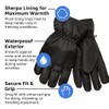 Polar Extreme Heat Men's Waterproof Sherpa-Lined Ski and Snowboarding Gloves