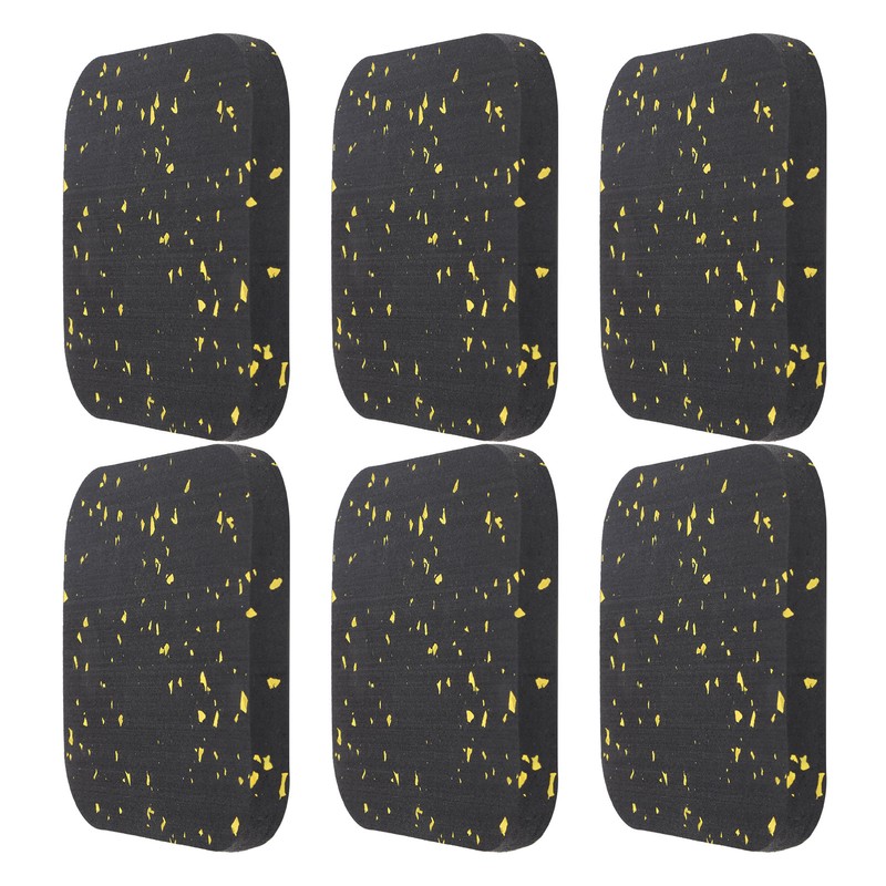 6PCS Rubber Treadmill Mat Sound Insulation Cushion Exercise Equipment Mat