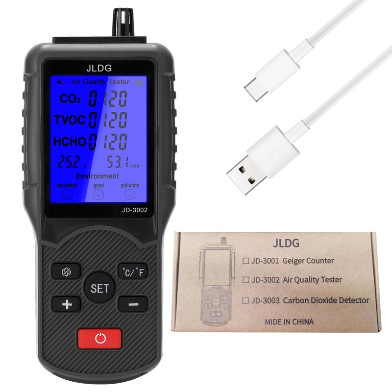 Multifunctional Air Quality Tester CO2 TVOC Meter Temperature Humidity Measuring