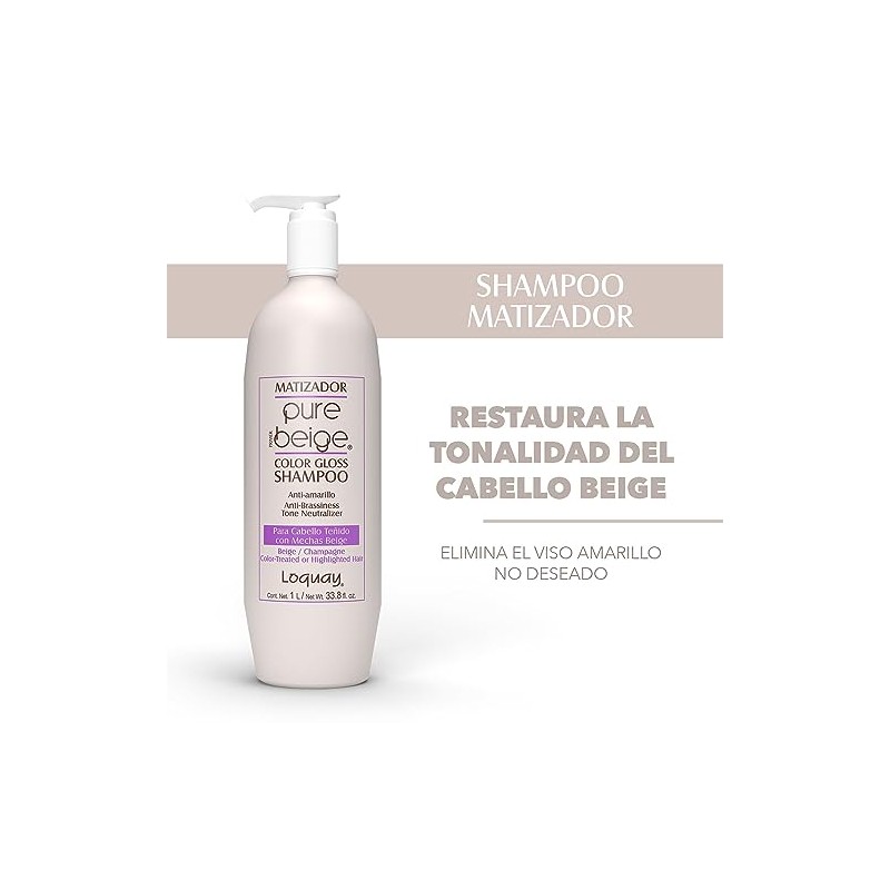 Loquay Shampoo Matizador Pure Beige 1 Lt