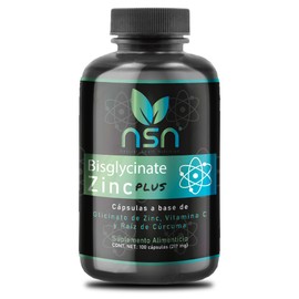 Bisglicinato de Zinc | Mayor absorción | con Cúrcuma y vitamina C | 100 Cápsulas