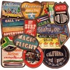 36pcs pegatinas de sello vintage de vinilo pegatinas de viaje
