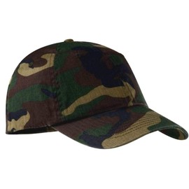 Ocean Desert Sales Camouflage Baseball Cap Hat, Woodland Camo, 100% Cotton