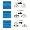 ICEYLI 12 Sets Silver Jeans Buttons Replacement 17mm No Sewing