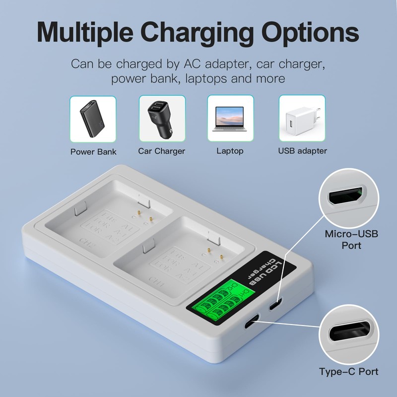 Topwowe 2-Pack A-2 Batteries 3660mAh Compatible with Arlo Go Camera