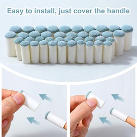 Nogeqi 40PCS Slip on Pool Cue Tips, 4 Sizes Pool Stick Tips Replacement Kit for Snooker Cues Table Billiards Accessories, No Glue or Tool Required (9mm, 10mm, 12mm, 13mm, Each Size 10PCS)