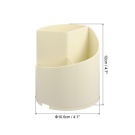 uxcell Makeup Brush Holder, 360 Rotating Makeup Brushes Organizer, Cosmetic Storage Case for Vanity Desktop Bathroom, White