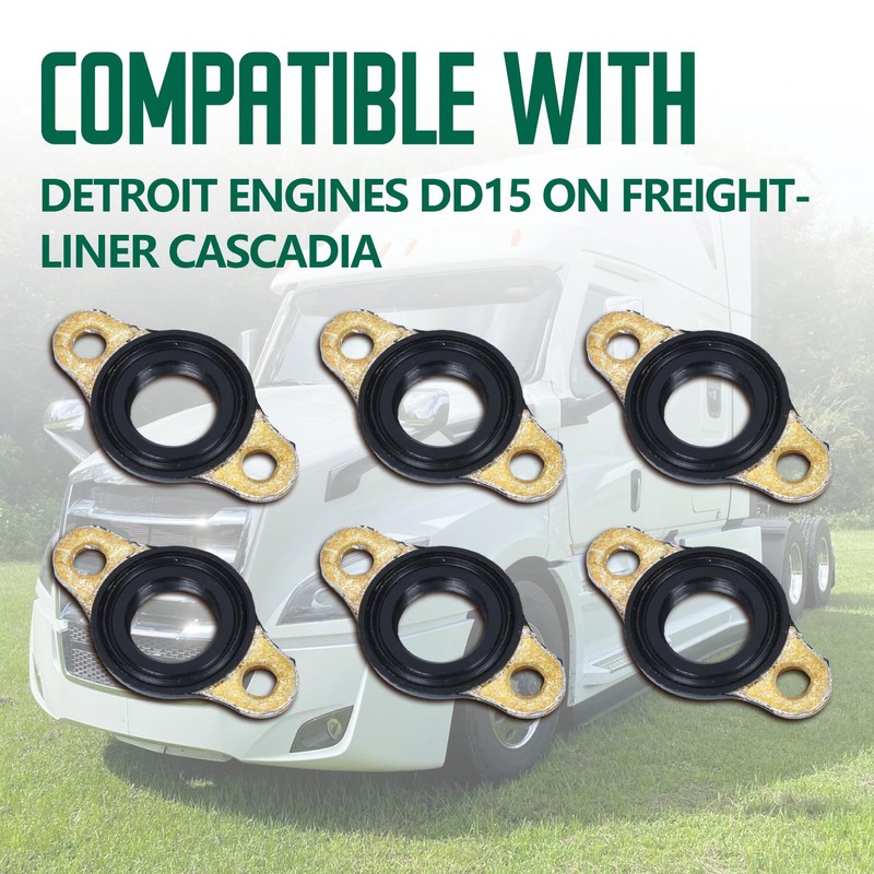 Puruoda Set of 6 Fuel Injector Line Passthrough Seals Compatible