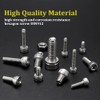 YIXISI 267 Pieces M4 M5 M6 Stainless Steel Hex Screws