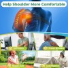 US USB Rechargeable Shoulder Brace Massage Belt Electric Heating Vibration