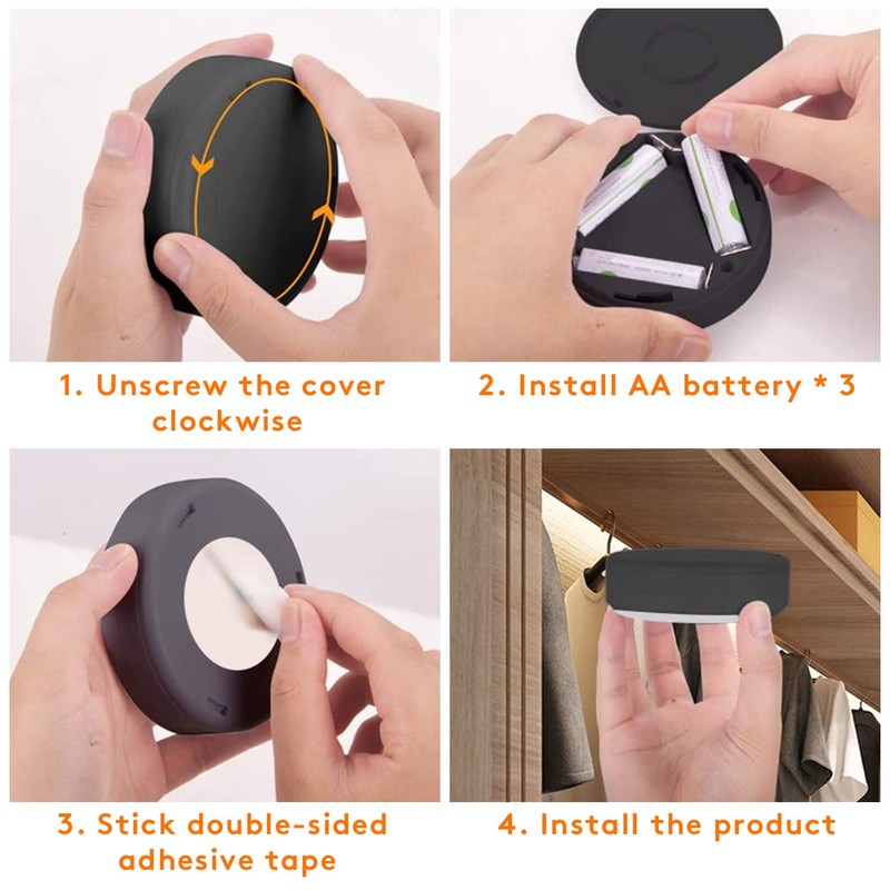 Deitybless 13 Color LED Puck Lights with Remote Control, Wireless