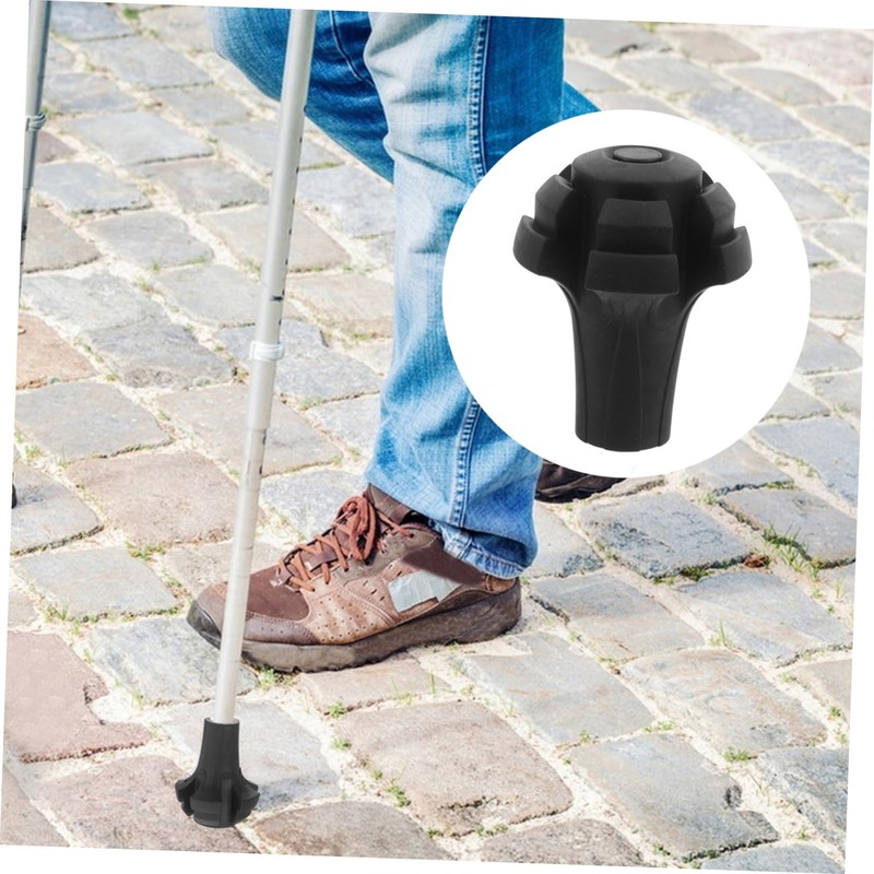 SUPVOX Cane Tip Protector Trekking Pole Tip Cover Non-Slip Base