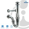 tecuro - Pipe odour trap with leakage water connection, connection