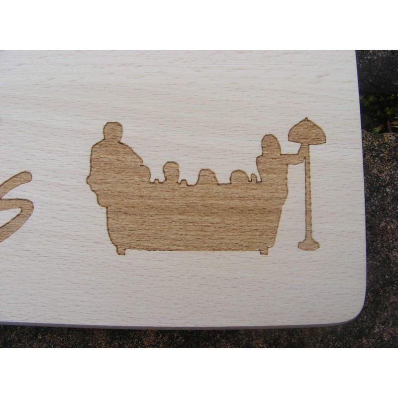 FastCraft FRIENDS TV SHOW WOODEN CHOPPING CUTTING CHEESE BOARD PLACE